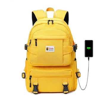 модный желтый рюкзак, детские школьные сумки для девочек-подростков, водонепроницаемый оксфордский большой школьный рюкзак для подростков, школьный ранец