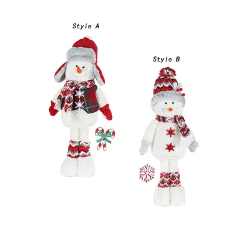Украшение Рождественского стола, Кукла-Снеговик, Рождественское украшение, Плюшевая игрушка, подарок на День рождения