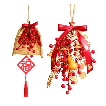 Китайский Новогодний кулон Традиционные Искусственные Красные Ягоды Весна