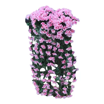 Подвесные цветы Искусственный цветок фиалки Декор стены Корзина с глицинией Подвесная Гирлянда Цветы виноградной лозы Декор из искусственной шелковой орхидеи