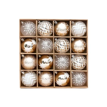 Небьющиеся рождественские безделушки, коллекция украшений Balls в белом и золотом цветах Идеально подходит для украшения елки Красиво