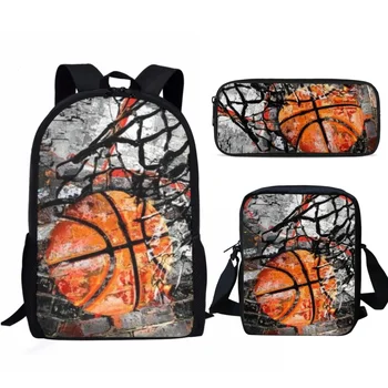 Крутой баскетбольный рюкзак с принтом пламени, дорожная сумка для мальчиков-подростков, Детский школьный рюкзак на молнии, Персонализированный студенческий рюкзак для книг, инструменты для обучения