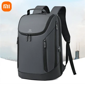 Оригинальные мужские рюкзаки для ноутбуков Xiaomi, деловые модные рюкзаки из искусственной кожи, сумка для ноутбука для пригородных поездок, Дорожные сумки большой емкости