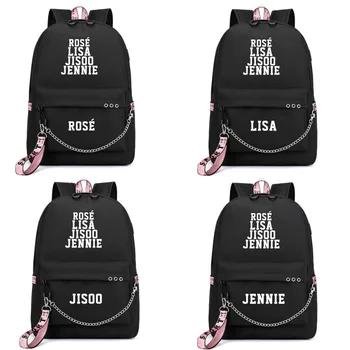 Модный рюкзак LISA ROSÉ JENNIE JISOO BORN PINK World Tour 2022, сумка на плечо, школьный спортивный рюкзак