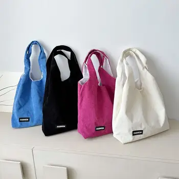 Холщовые сумки через плечо повседневные сумки для покупок большой емкости Сумка-тоут для женщин и девочек
