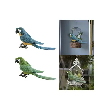 Имитационный орнамент в виде попугая, Реалистичные поделки из искусственного попугая, модель декора в виде попугая для наружного газона, крыльца, подарок на Новоселье