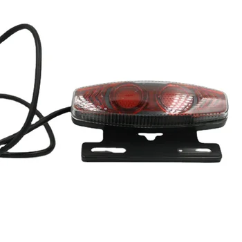 Задний светодиодный фонарь Ebike 36V 48V, Сигнальная лампа безопасности для аксессуаров для электровелосипедов, Разъем SM для ночной езды на велосипеде