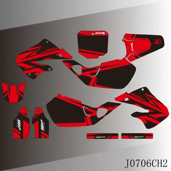 Полная графика, наклейки, фон мотоцикла, пользовательский номер для Honda CR125 CR 125 1998 1999 CR250 CR 250 1997 1998 1999