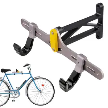 Стойка для крепления велосипеда к стене, настенная велосипедная стойка для гаража, экономия места, Прочная конструкция с двойным крючком, защита от царапин.