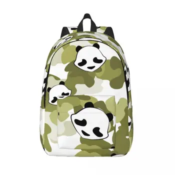 Студенческая сумка Медведь Панда, Милый камуфляжный рюкзак с животными, Легкий рюкзак для родителей и детей, Пара Сумок для ноутбука
