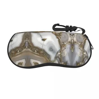 Солнцезащитные очки Agate Geode Compilation, мягкий футляр, Неопреновая застежка-молния, Мраморная геометрическая оболочка, футляр для очков, защитная коробка для очков