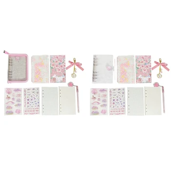 Набор блокнотов с отрывными листами A6 Sakura, 90 Листов, Бумага, Переплет, Цветы вишни, Переплет, Журналы, Книга
