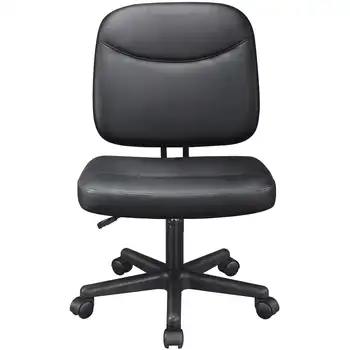 Рабочее кресло Easyfashion с регулируемой высотой и поворотным механизмом черного цвета