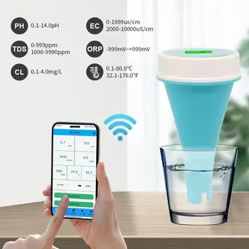 Тестер качества воды Bluetooth, вода в бассейне, онлайн-приложение Smart Chlor с цифровым дисплеем остаточного качества Monito