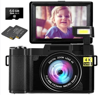 2.7K 30-Мегапиксельная Камера для Видеоблогинга YouTube 32GB TF Card Портативная Маленькая Камера для Подростков Детей Пожилых людей