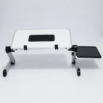 Складной компьютерный стол с вентилятором-охладителем, Регулируемая подставка для стола для ноутбука, Переносной стол на коленях для кровати, стол для ноутбука, настольная доска на коленях