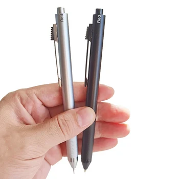 1 шт. Многоцветные металлические шариковые ручки 4 В 1, шариковая ручка 3 цвета, 1 Автоматический карандаш для школьных офисных письменных принадлежностей, канцелярские принадлежности