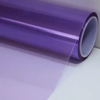 Пленка для обертывания фар лобового стекла Авто Фиолетовая дымовая наклейка Задний фонарь Виниловые Аксессуары для автомобильных Противотуманных Фар Прочный