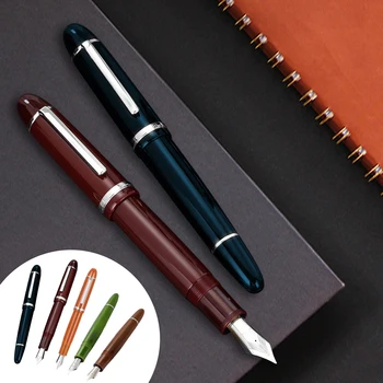 Новая перьевая ручка JinHao X159, акриловая, с металлическим зажимом EF 0,38 мм, с наконечниками, канцелярские школьные принадлежности, каллиграфические ручки для письма