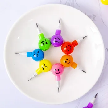 Креативный 7 цветов, круглый тыквенный карандаш с сахарной глазурью, Мультяшная ручка с граффити, забавные обучающие канцелярские принадлежности, подарки для детей