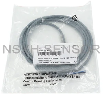 Новый разъем-розетка V1-W-2M-PVC Прямоугольный 4-контактный кабель из ПВХ M12