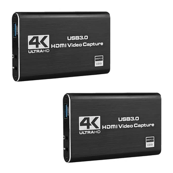 2X карта видеозахвата 4K запись экрана USB3.0 1080P 60 кадров в секунду устройство для захвата игр