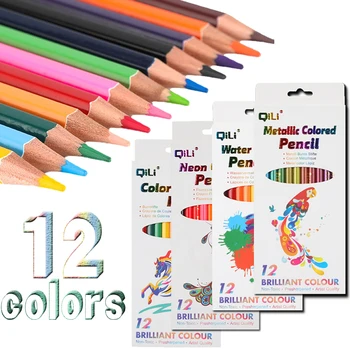 шестигранный стержень, 12-цветная водорастворимая металлическая ручка, флуоресцентный карандаш, детское граффити с ручной росписью, анимационный рисунок