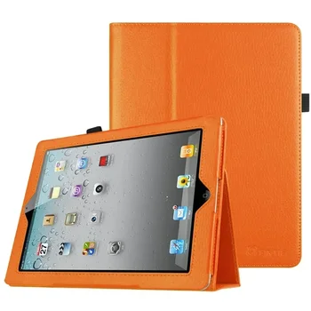 Чехол для iPad 4 Модель Корпуса A1458 A1459 A1460 Тонкая Складная Подставка Флип-чехол из Искусственной Кожи для iPad 2 и 3 Чехлы-карандашницы