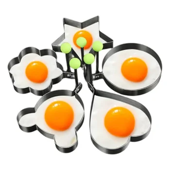 Формирователь блинов для жареных яиц из нержавеющей стали в 5 стилях, форма для омлета 