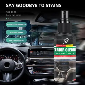 Спрей для чистки салона автомобиля, профессиональный очиститель приборной панели автомобиля, безопасный очиститель салона, Пятновыводитель для деталей автомобиля, универсальный