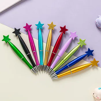 10шт Ручек в форме звезды, ручки-роллеры с черными чернилами, шариковые ручки в форме звезды, Офисные школьные принадлежности, подарок на День рождения, шариковая ручка