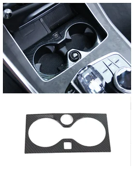 Крышка держателя стакана для воды из углеродного волокна Для стайлинга автомобилей Хромированная отделка салона BMW X5 G05 2019 2020