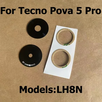 Оригинальная новинка для Tecno Pova 5 Pro Задняя Стеклянная линза камеры заднего Вида С клеевой наклейкой Клейкие Запчасти для ремонта LH8N
