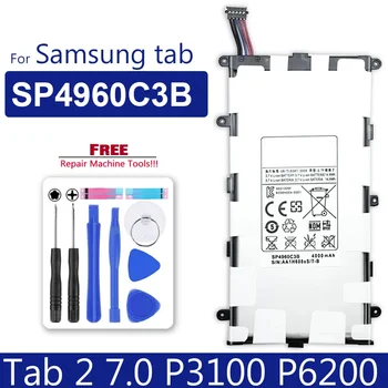 Новый 4000 мАч SP4960C3B Замена Батареи для Samsung Galaxy Tab 2 7,0 GT-P3110 GT-P3113 P3100 P3110 P6200 P3113 Батареи