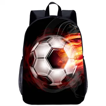 Классный рюкзак с футбольным рисунком для девочек и мальчиков, школьные рюкзаки с футбольным рисунком, классная дорожная сумка для ноутбука для подростков с 3D-принтом, школьный рюкзак 16 дюймов