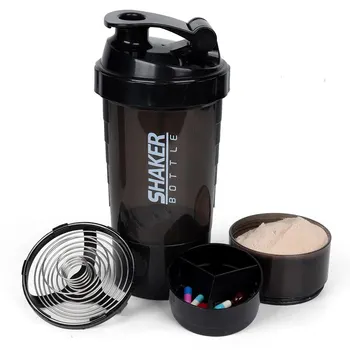 3-Слойный чайник для занятий спортом на открытом воздухе, 3-слойная чашка для встряхивания протеина для фитнеса, бутылка для воды