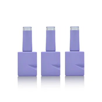портативный Герметичный лак для ногтей объемом 10 мл, Пустая бутылка, Косметические контейнеры, фиолетовые стеклянные бутылки для ногтей с кисточкой