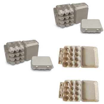 Винтажные пустые коробки из-под яиц- классический стиль 3Х4 вмещает 12 больших яиц, прочная конструкция, изготовленная из переработанной коробки из-под яиц