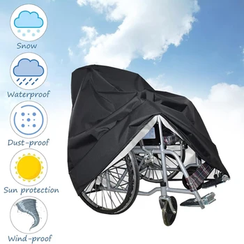 210D Оксфордский водонепроницаемый чехол для инвалидной коляски с эластичной лентой, Пылезащитный чехол для уличной мебели, дождевик для мобильного скутера
