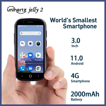 Unihertz Jelly 2 Мини Мобильный Телефон с 3-дюймовым Экраном 6 ГБ 128 ГБ Смартфон Android 11 Helio P60 Восьмиядерный 16MP 2000mAh Мобильный Телефон NFC