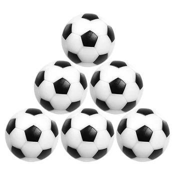 6 шт. мячи для настольного футбола, игрушки для мини-футбола, маленькие футбольные мячи, черно-белые футбольные игрушки (32 мм)
