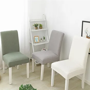 Чехол для стула из флисовой ткани, Эластичный Супер Мягкий Спандекс, чехлы для стульев для столовой / кухни, теплые эластичные чехлы для стульев 2023