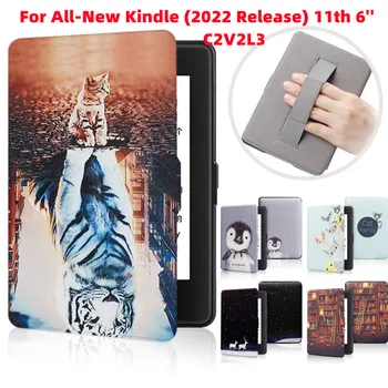 Для совершенно нового Kindle 2022 Выпуска 11th C2V2L3 Smart Case для 6-дюймового Kindle 11th Поколения 2022 Электронной книги Funda Cover С Ремешком для рук