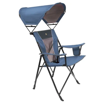 Переносное складное кресло-балдахин GCI Outdoor SunShade Comfort Pro, лишайниково-синий