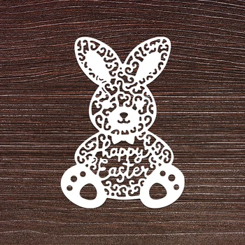 GG0979 Happy Easter Bear Металлические штампы для вырезания животных под давлением для скрапбукинга, изготовления бумажных открыток, поделок 2022 Новинка
