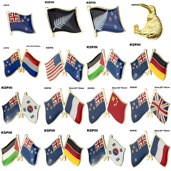 Брошь-Значок С Булавкой На Лацкане Флага Новой Зеландии