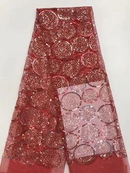 Африканская кружевная ткань с блестками 2022, женская высококачественная вышивка, Нигерийская кружевная ткань, Французская сетчатая кружевная ткань D3831