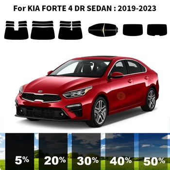 Комплект для УФ-тонировки автомобильных стекол из нанокерамики, Автомобильная пленка для окон KIA FORTE 4 DR СЕДАН 2019-2023