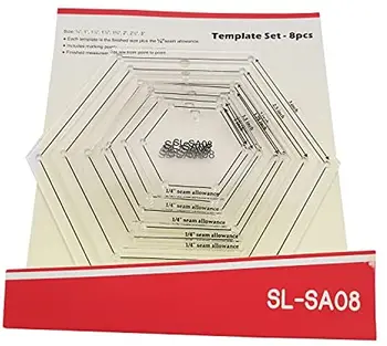 Мини-шаблон для квилтинга с шестигранной головкой для домашней швейной машины 1 комплект = 8шт # SL-SA08