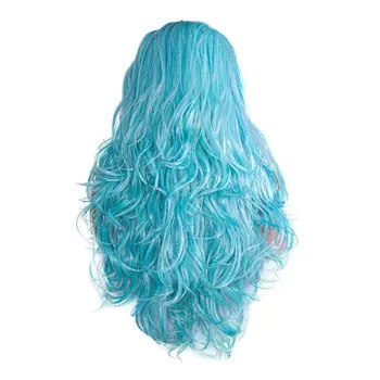 Женский длинный волнистый парик, хит продаж, 28-дюймовый парик натурального цвета с завитками посередине